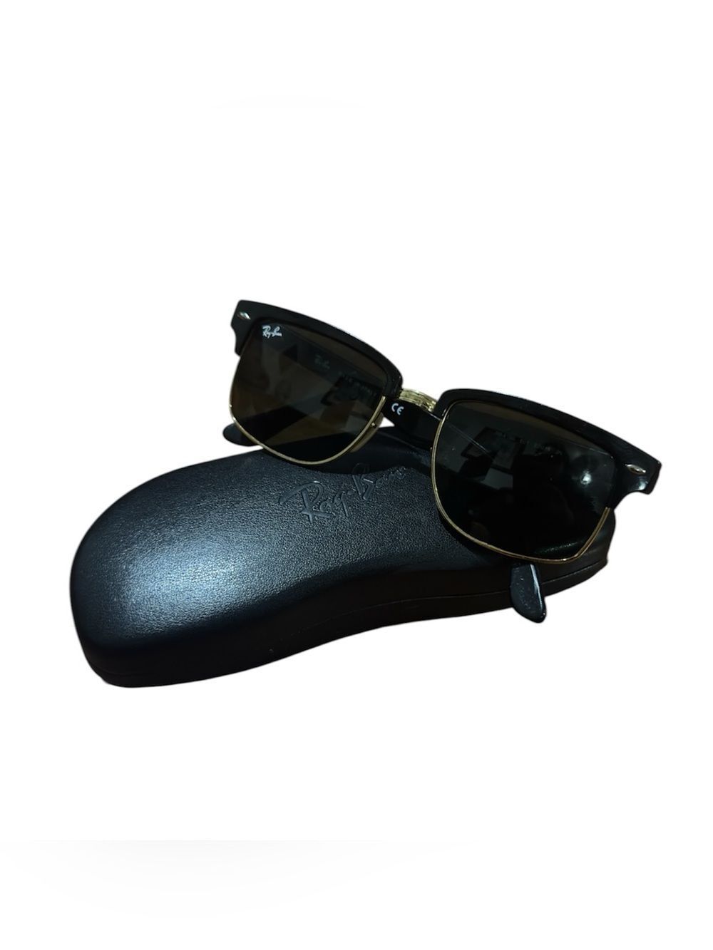 Ray-Ban Clubmaster Black and Gold Sunglasses